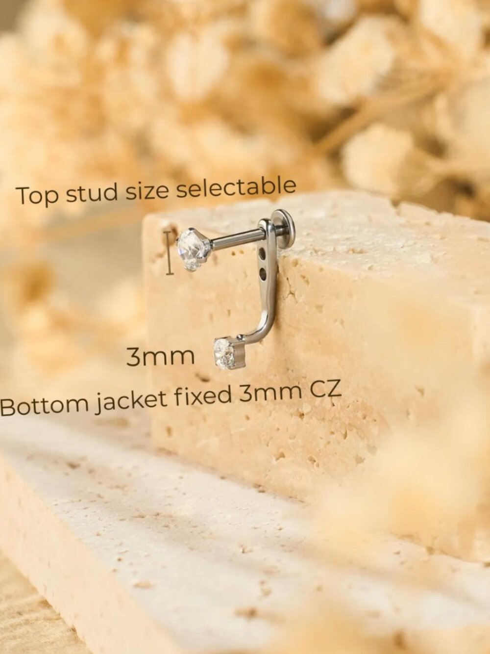 Titanium Ear Jacket - Picture 2 of 2